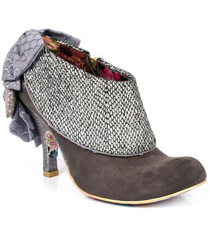 IRREGULAR CHOICE LOVE MEANS RETRO SHOE BOOTS GREY