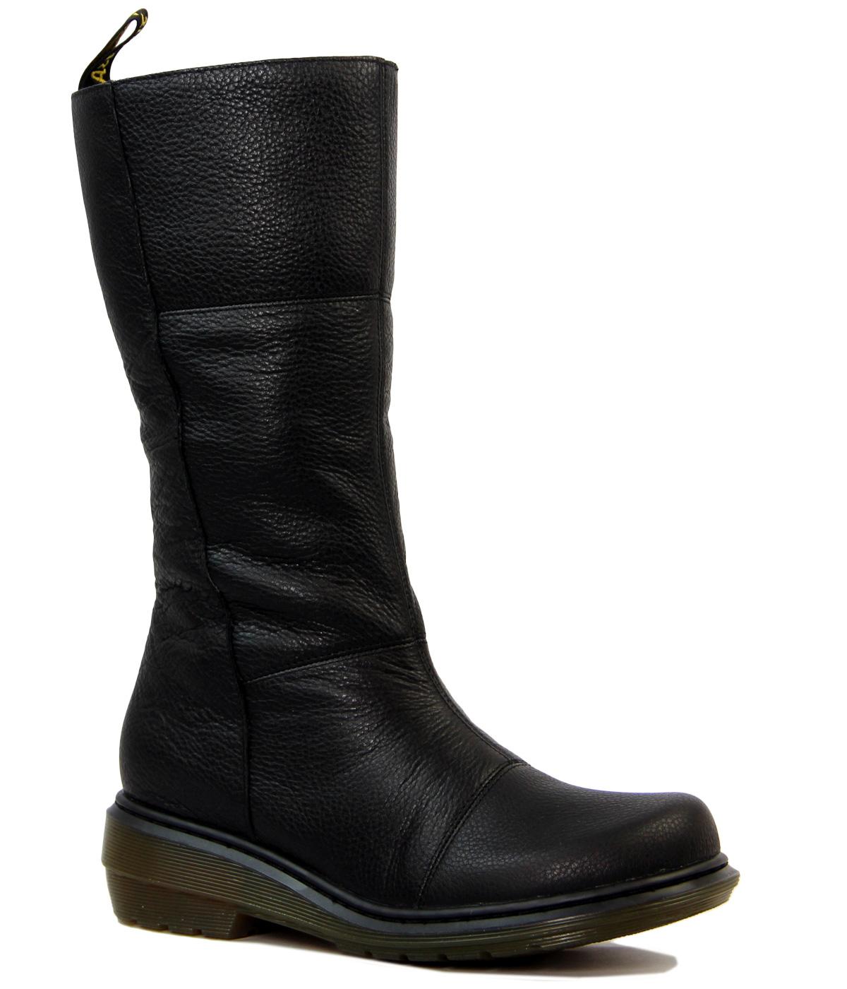 DR MARTENS Charla Calf Zip Retro Boots in Black