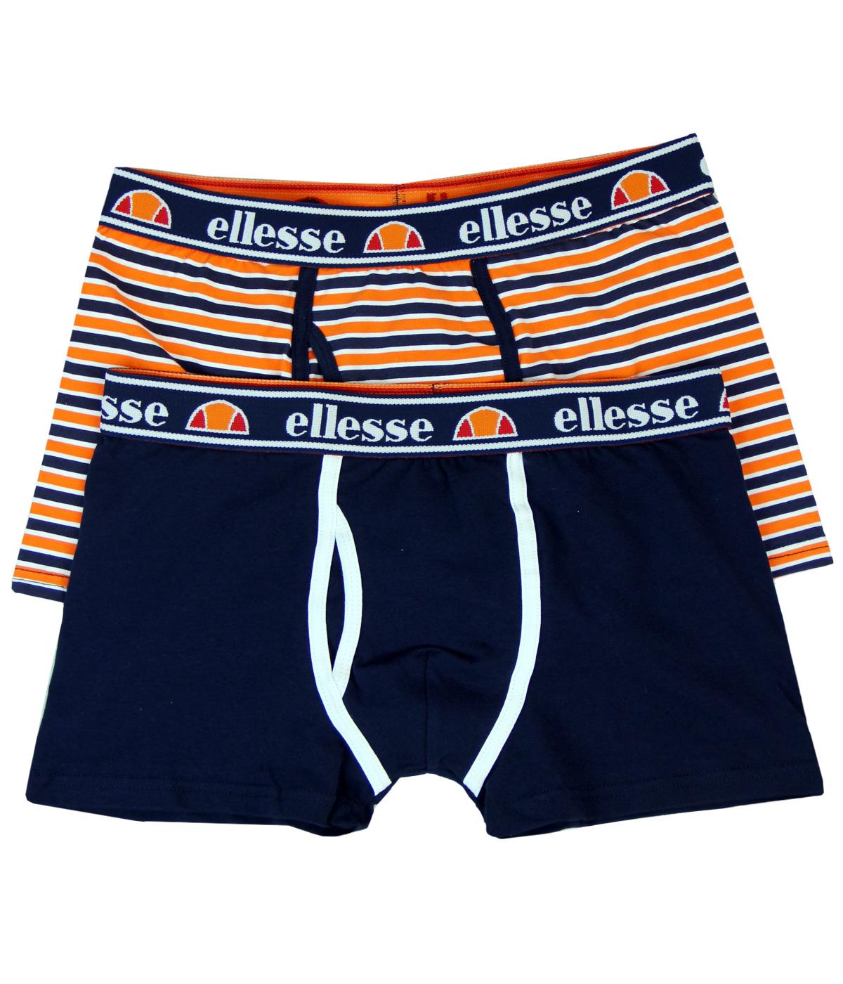 ELLESSE Piota Retro 1970s Indie 2 Pack Sports Boxer Shorts