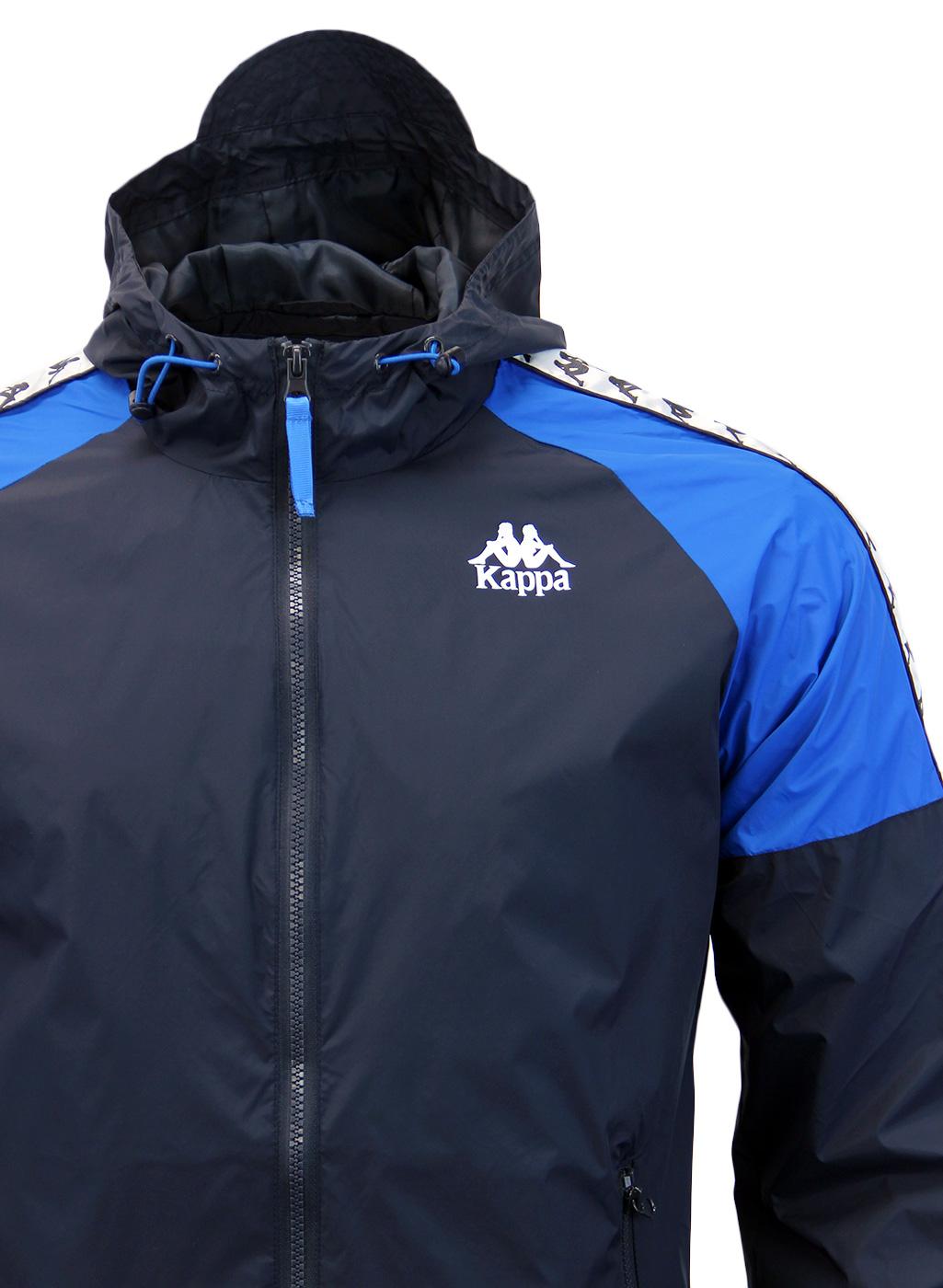 KAPPA Anfield Retro 80s Training Cagoule Jacket in Navy