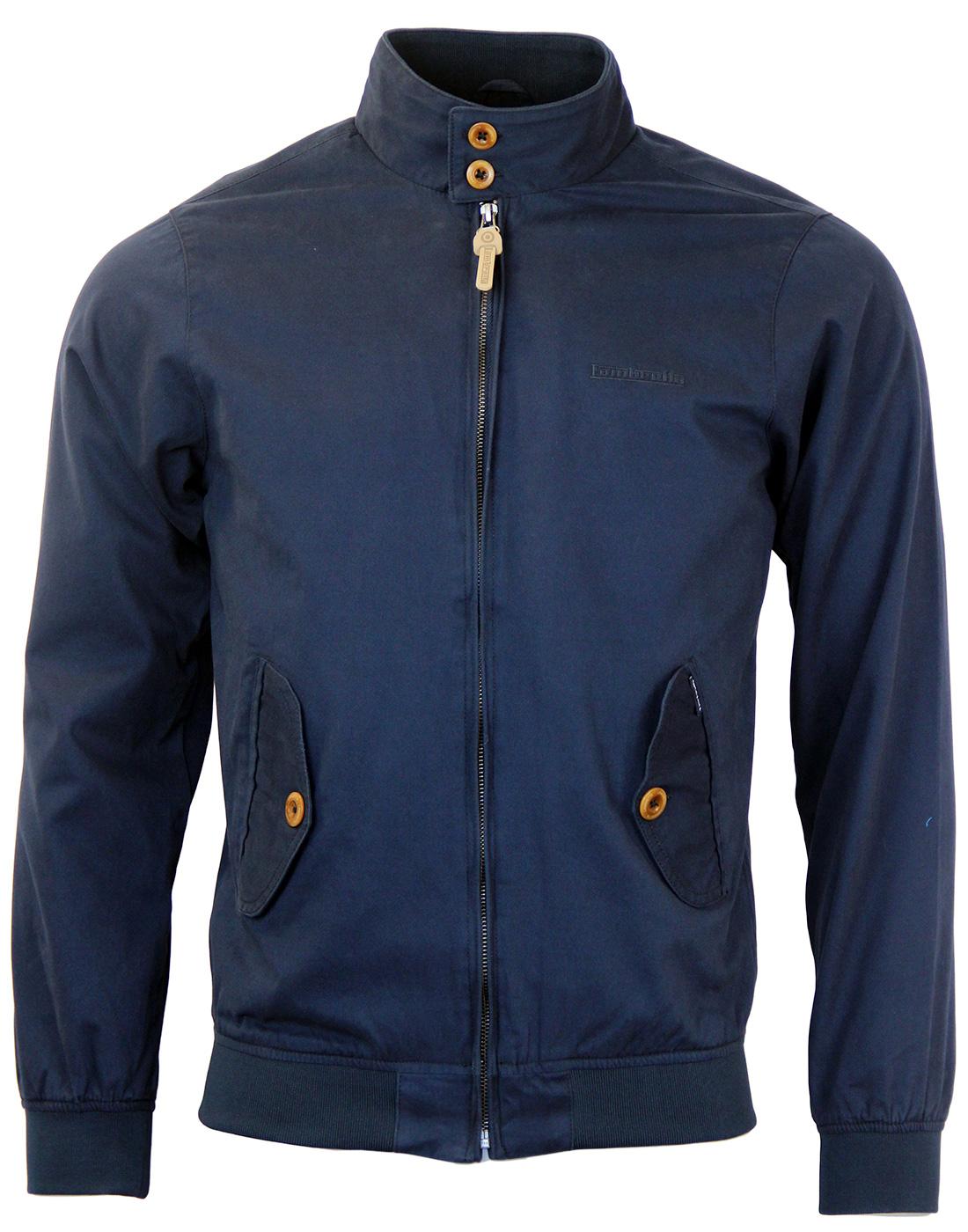 LAMBRETTA Retro 60s Mod Classic Harrington Jacket in Navy