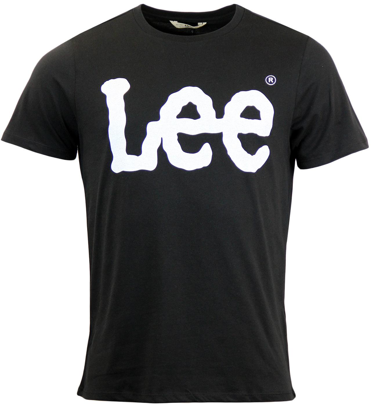 LEE JEANS Retro 70s Indie Classic Logo Crew Neck T-Shirt in Black
