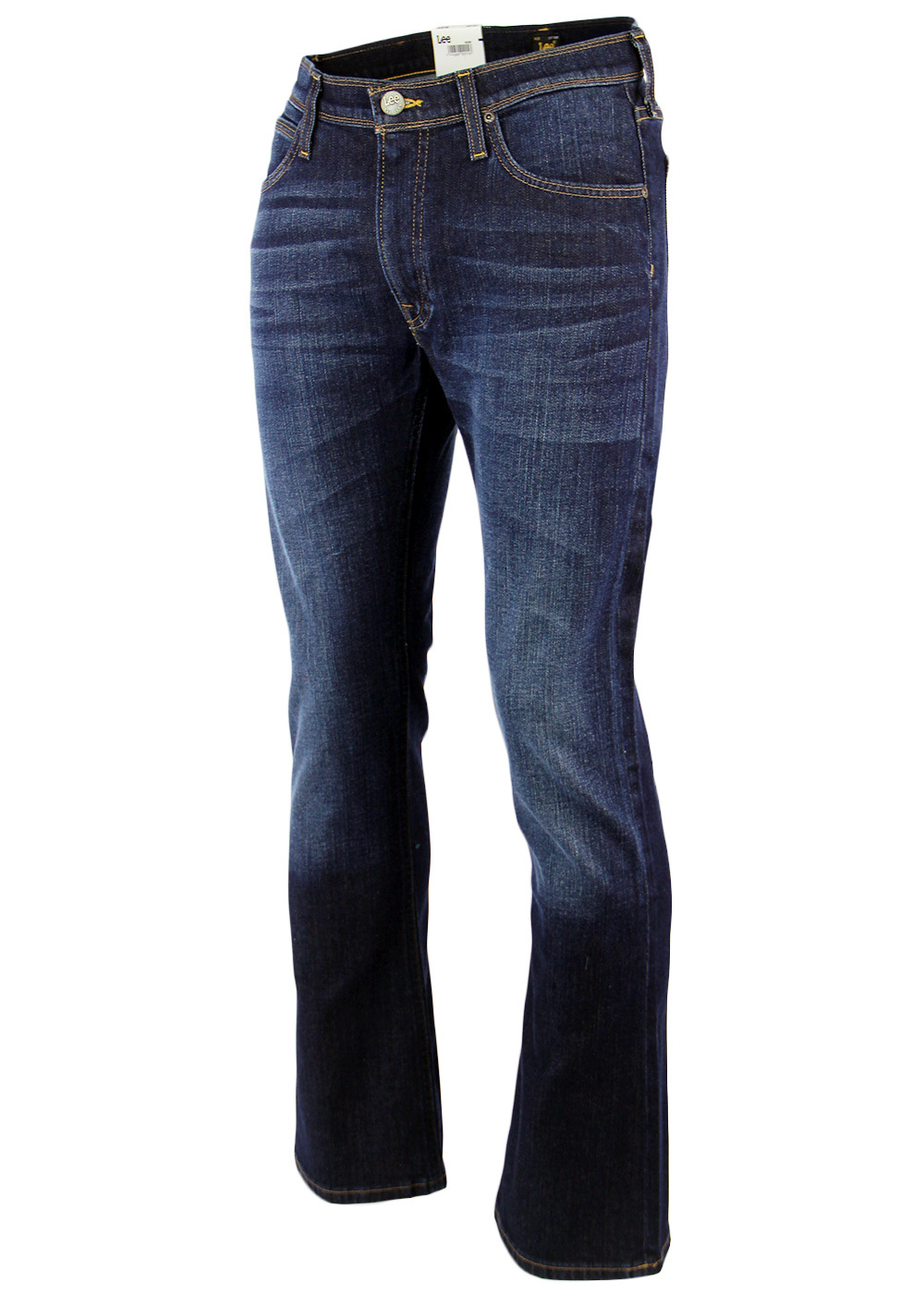 LEE Trenton Retro 1970s Bootcut Denim Jeans in Dark Blue