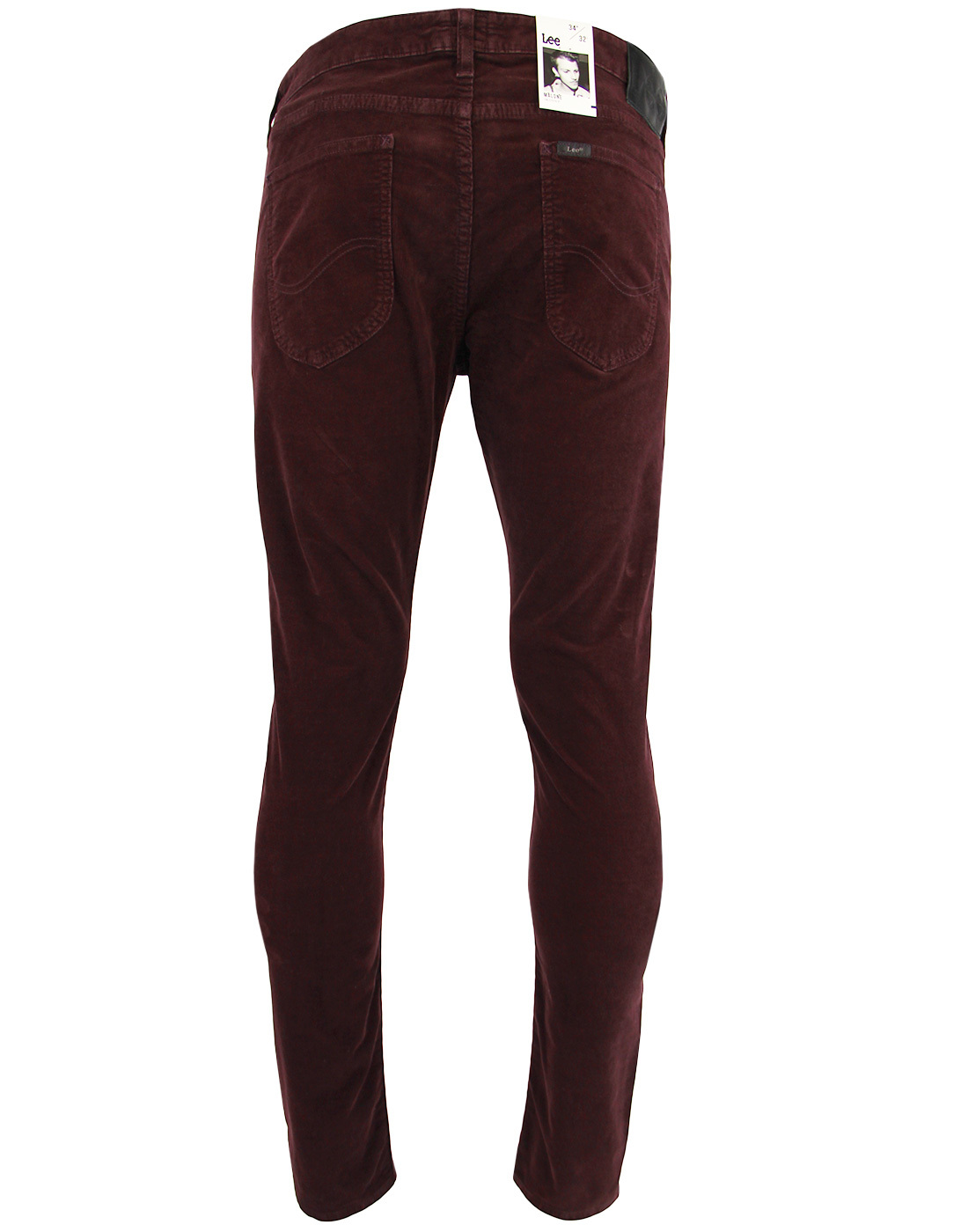 LEE Malone Retro Sixties Mod Skinny Cord Jeans in Plum