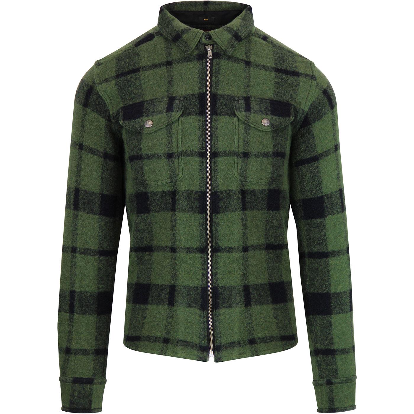 LEE JEANS Men's Retro 50s Wool Zip Overshirt Jacket