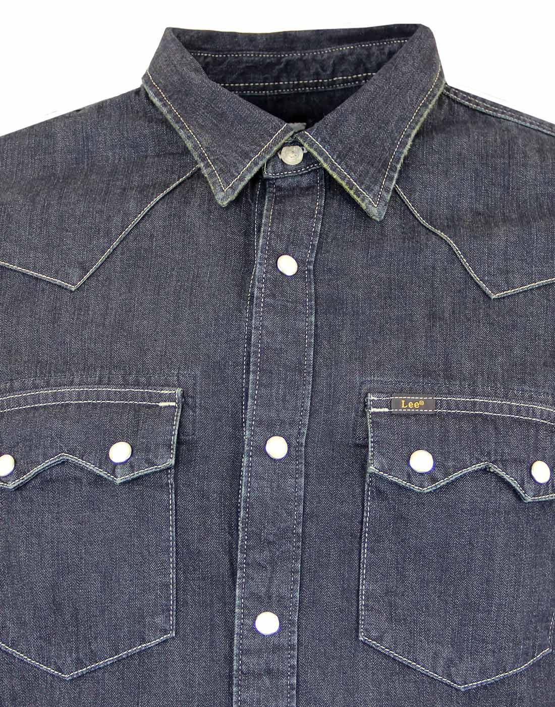 LEE Regular Rider Retro 70s Denim Shirt in Blue Tide