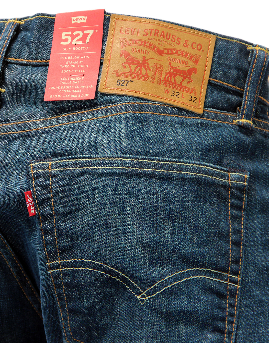 LEVI'S® 527 Retro Mens Slim Boot Cut Denim Jeans in Explorer Blue