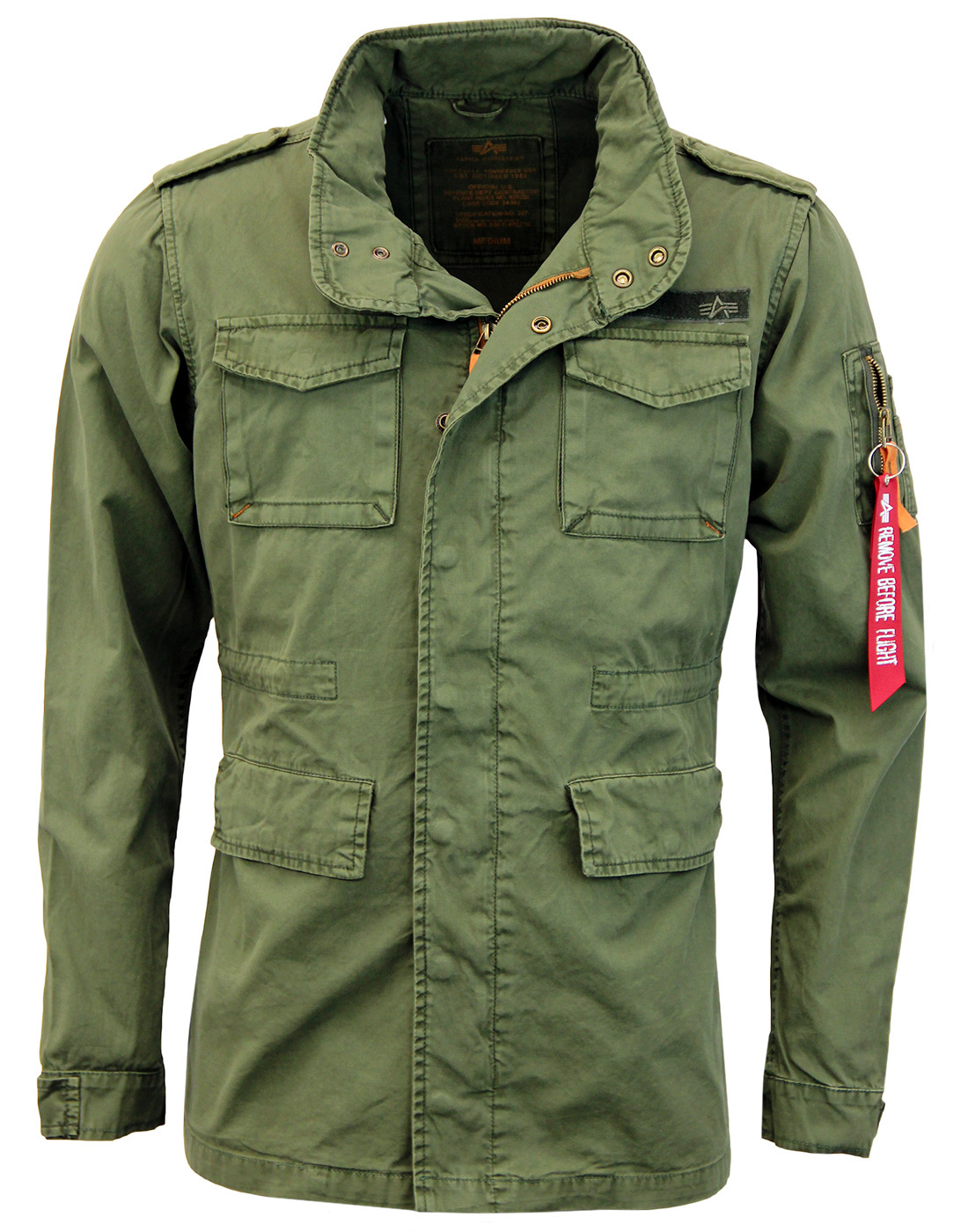 ALPHA INDUSTRIES Huntington Military Field Jacket in Dark Olive