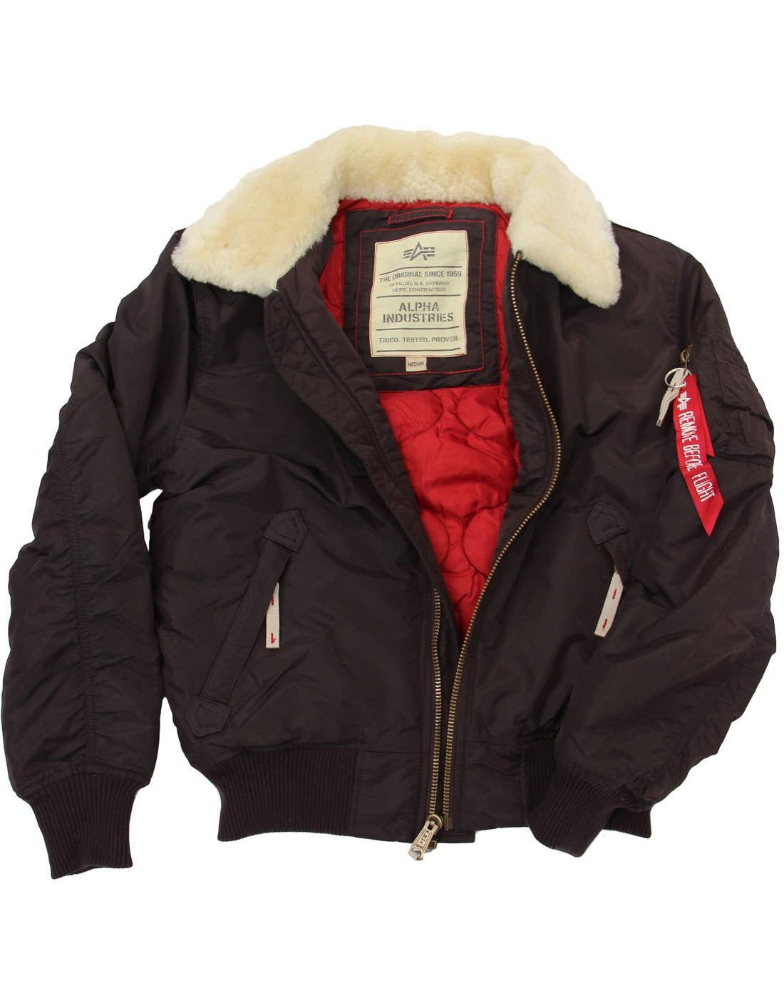 ALPHA INDUSTRIES Injector III 70s Mod Bomber Jacket Vintage Brown