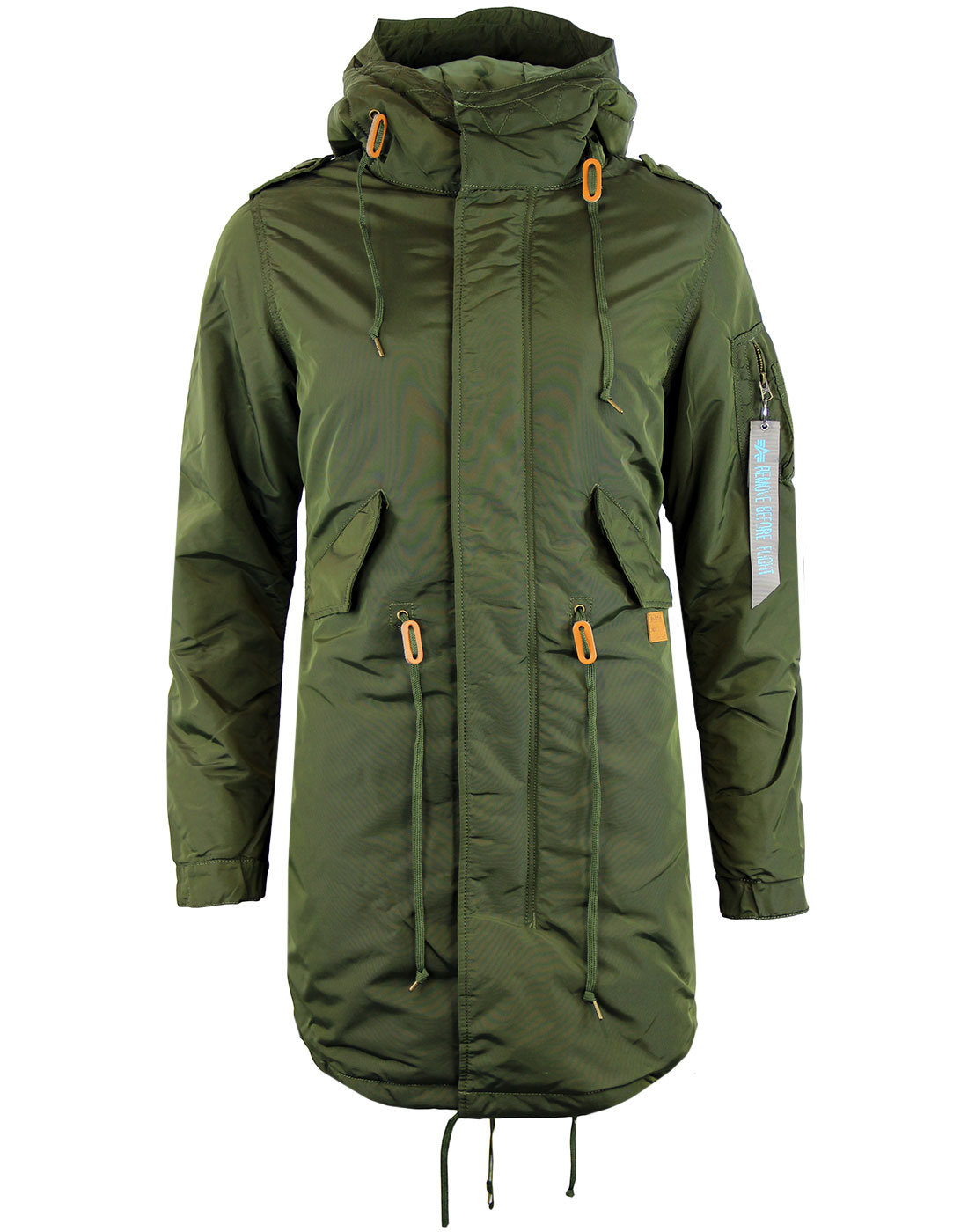 ALPHA INDUSTRIES Womens CW TT Retro 60s Mod Fishtail Parka Olive