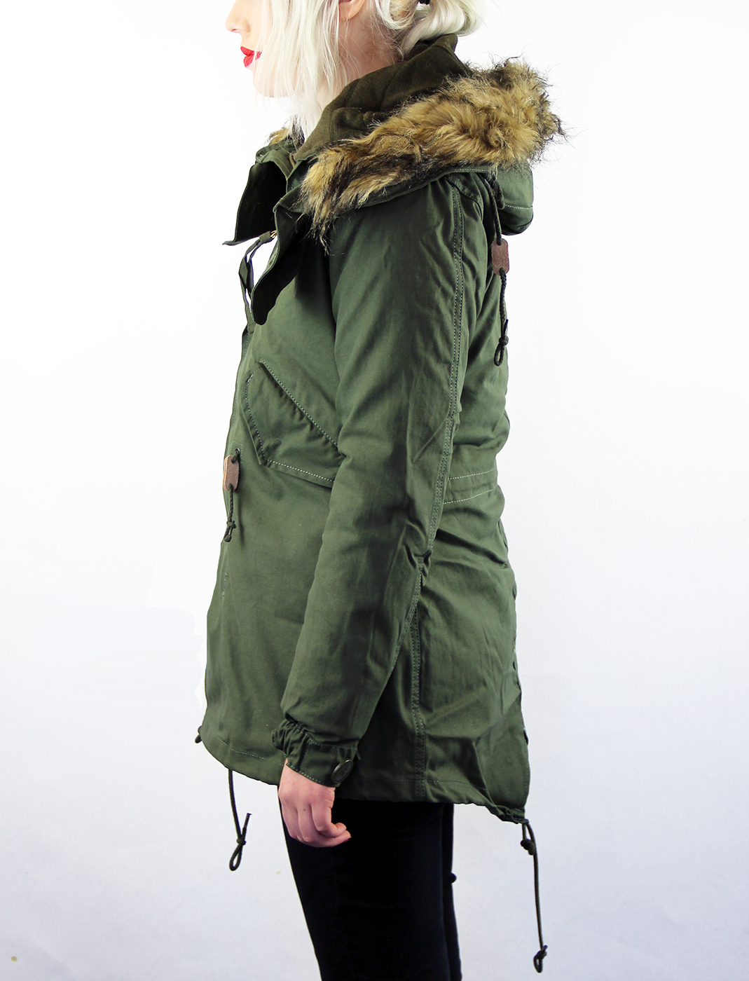 Alpha Industries Womens Vintage Fishtail M65 Parka in Olive