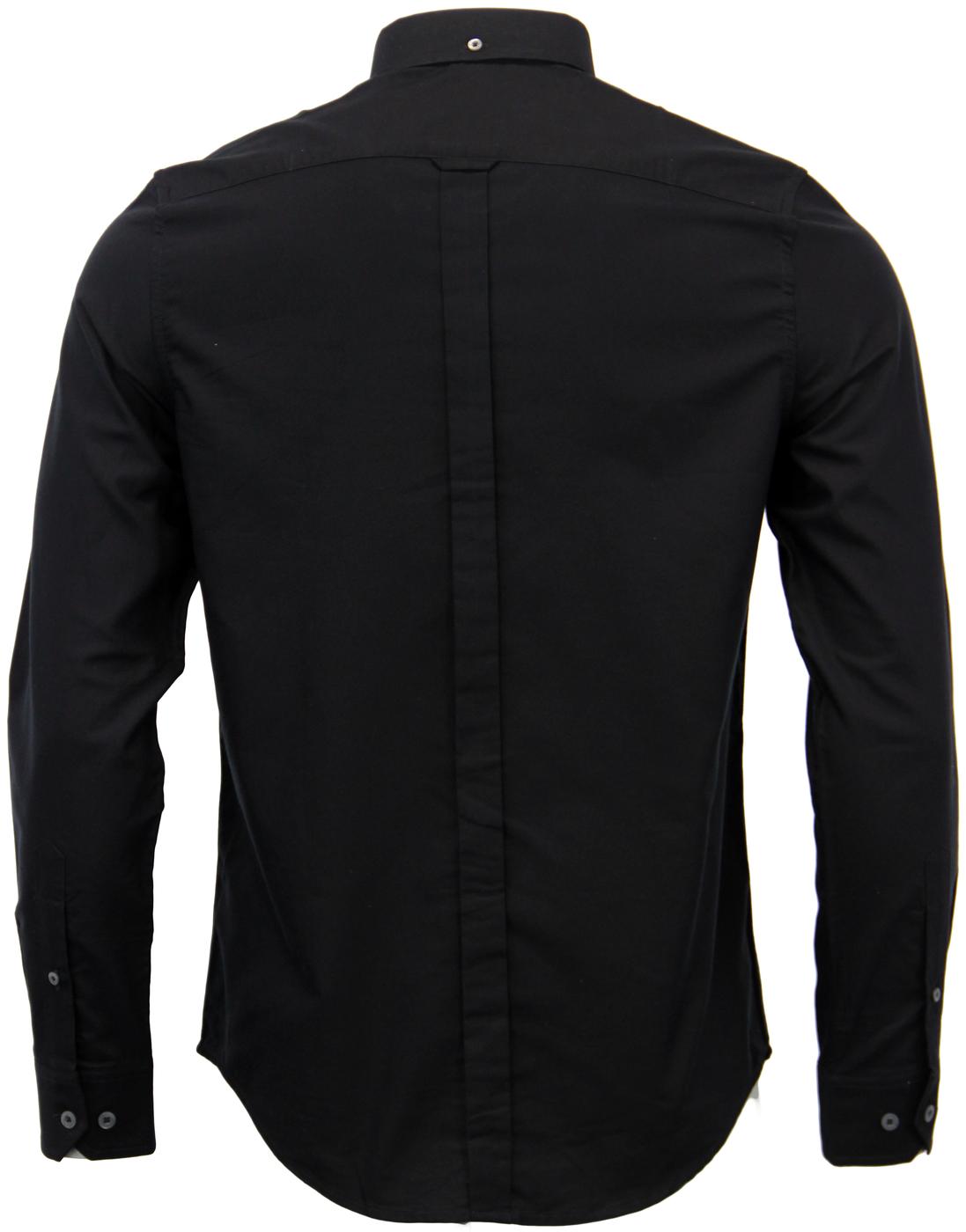 ben sherman black short sleeve oxford shirt