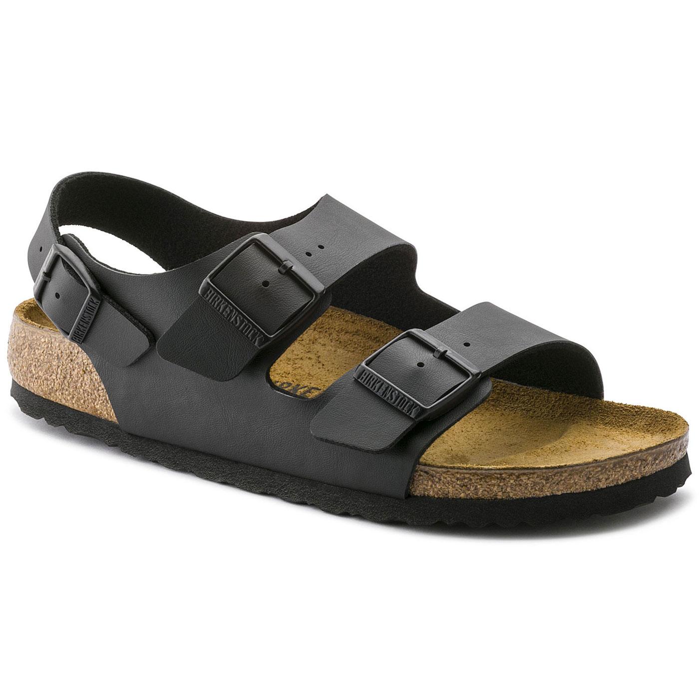 BIRKENSTOCK Milano Retro 70s Mens Sandals In Black