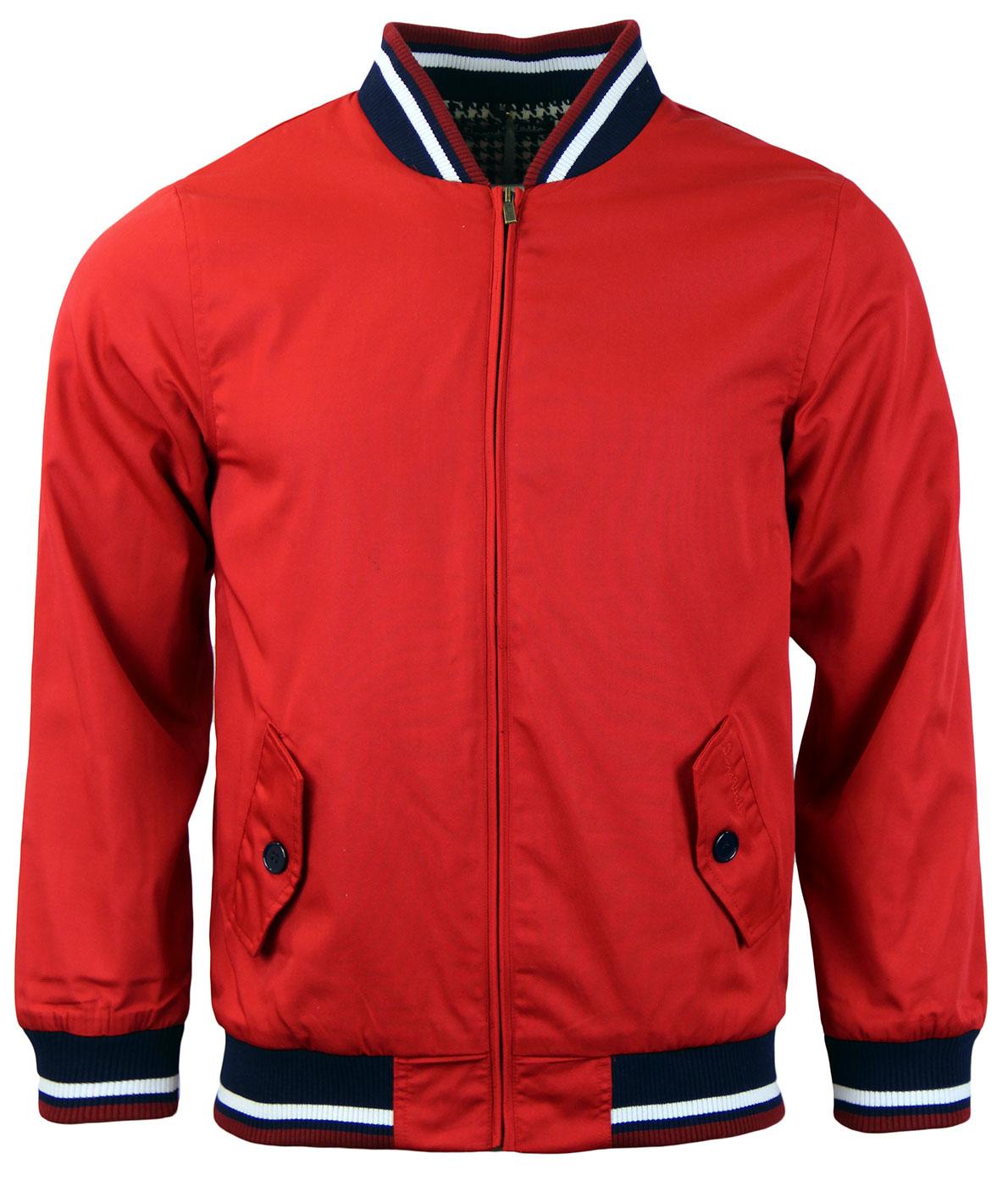 DAVID WATTS Hunter Retro Indie Mod Monkey Jacket in Red