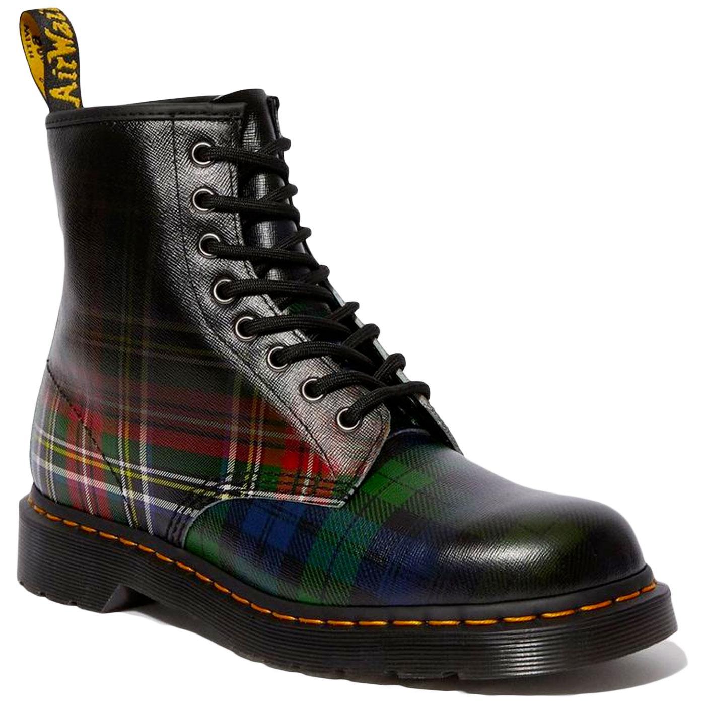 DR MARTENS '1460 Tartan' Retro Mod Check Ankle Boots