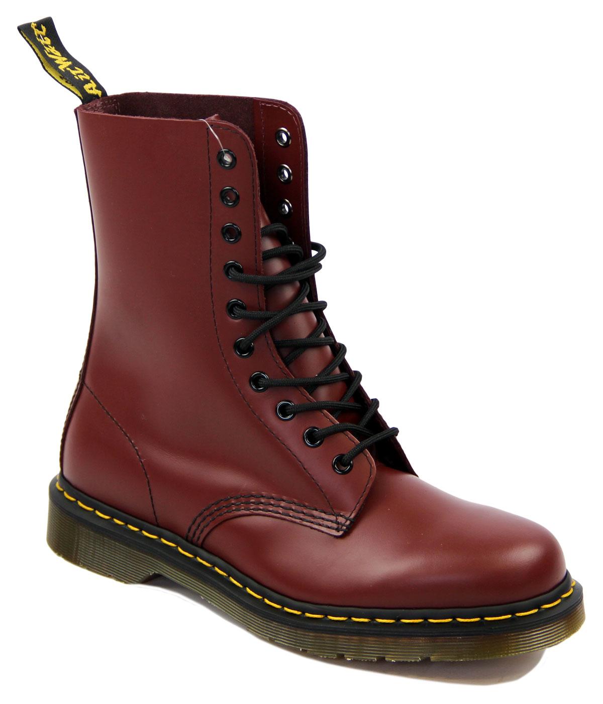 Dr Martens 1490 Retro 60's Classic Cherry Red 10 Eyelet Boots