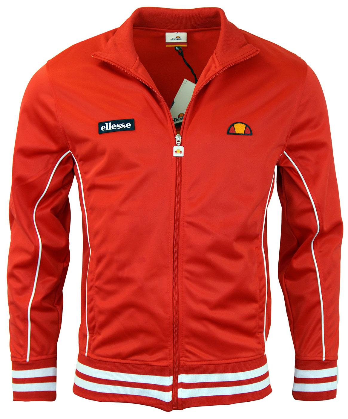ELLESSE Milan 2 Retro 70s Funnel Neck Track Jacket in Red