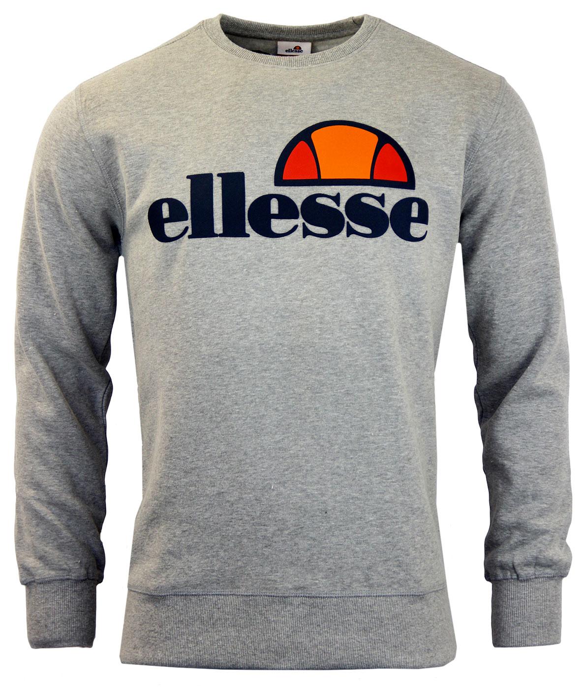 ELLESSE Succiso Retro 70s Indie Classic Crew Neck Sweater Grey