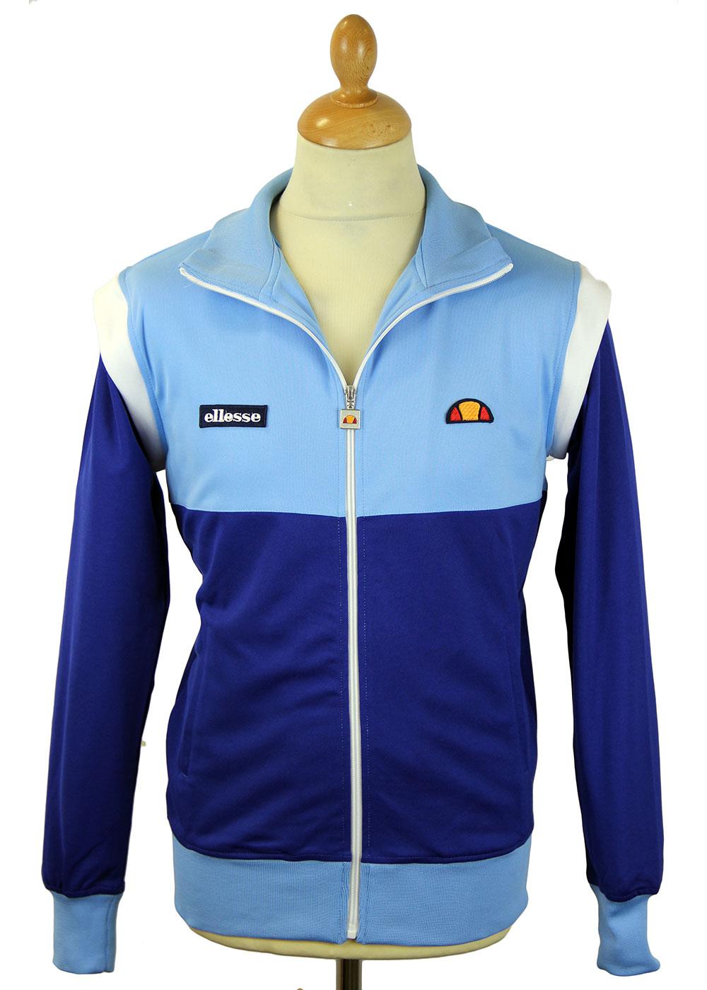 ELLESSE Wimbledon Retro 1980s Becker Track Jacket in Sky Diver