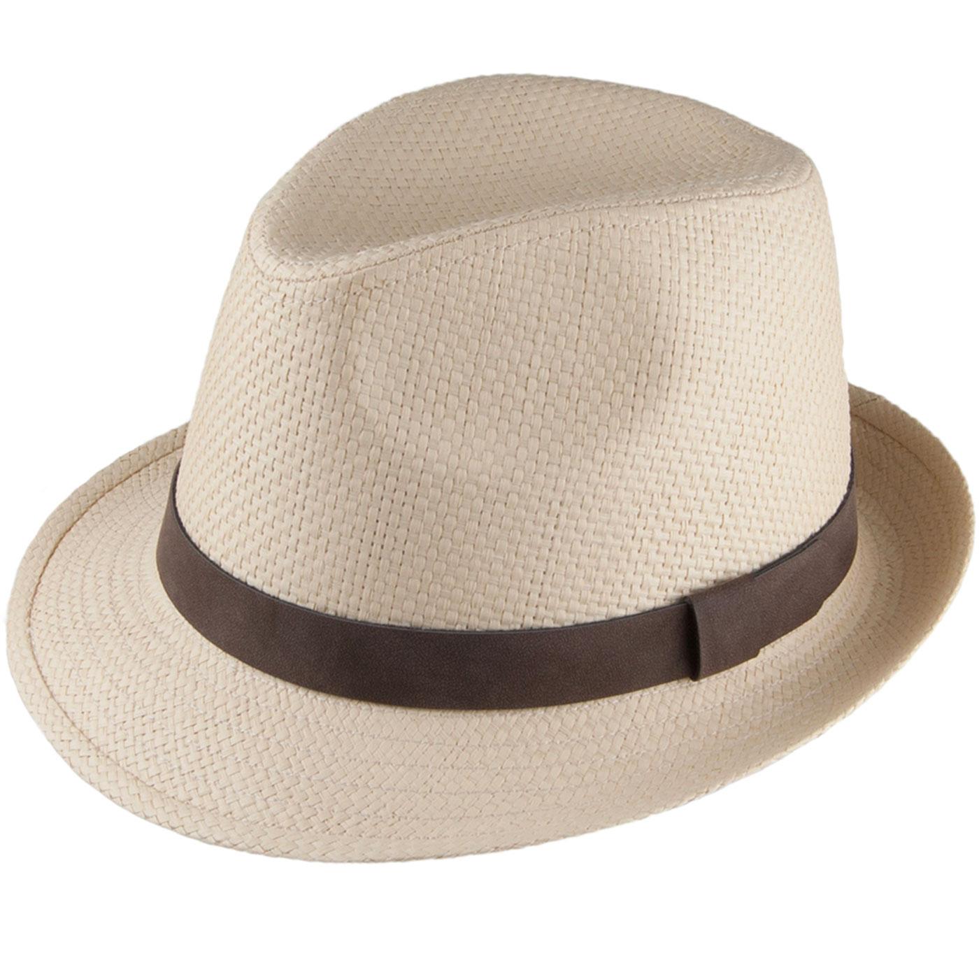 Failsworth Hats Straw Trilby Hat Dove Grey