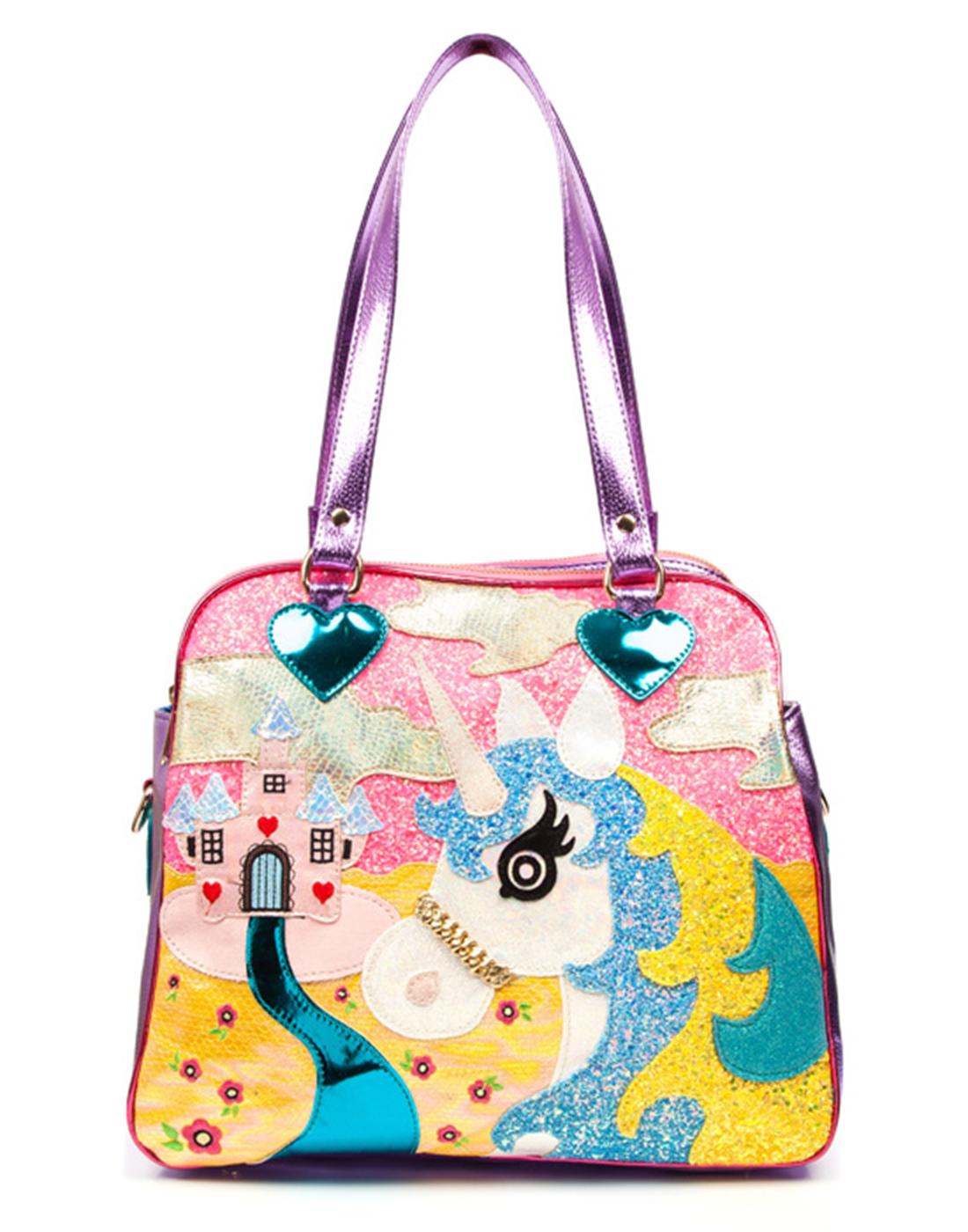 IRREGULAR CHOICE King of the Castle Unicorn Bag in Pink