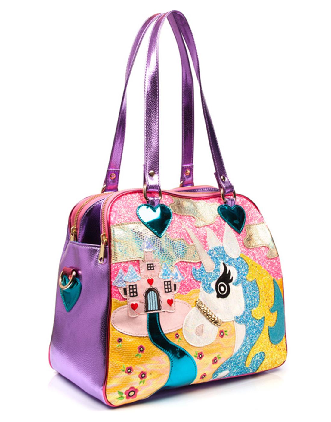 IRREGULAR CHOICE King of the Castle Unicorn Bag in Pink