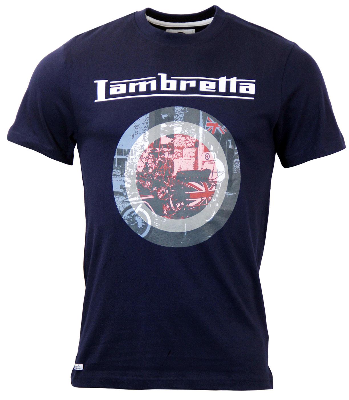 Lambretta Maglietta Uomo Logo Retro – Cotone 100% – Vestibilità Regolare – Taglie S-4XL