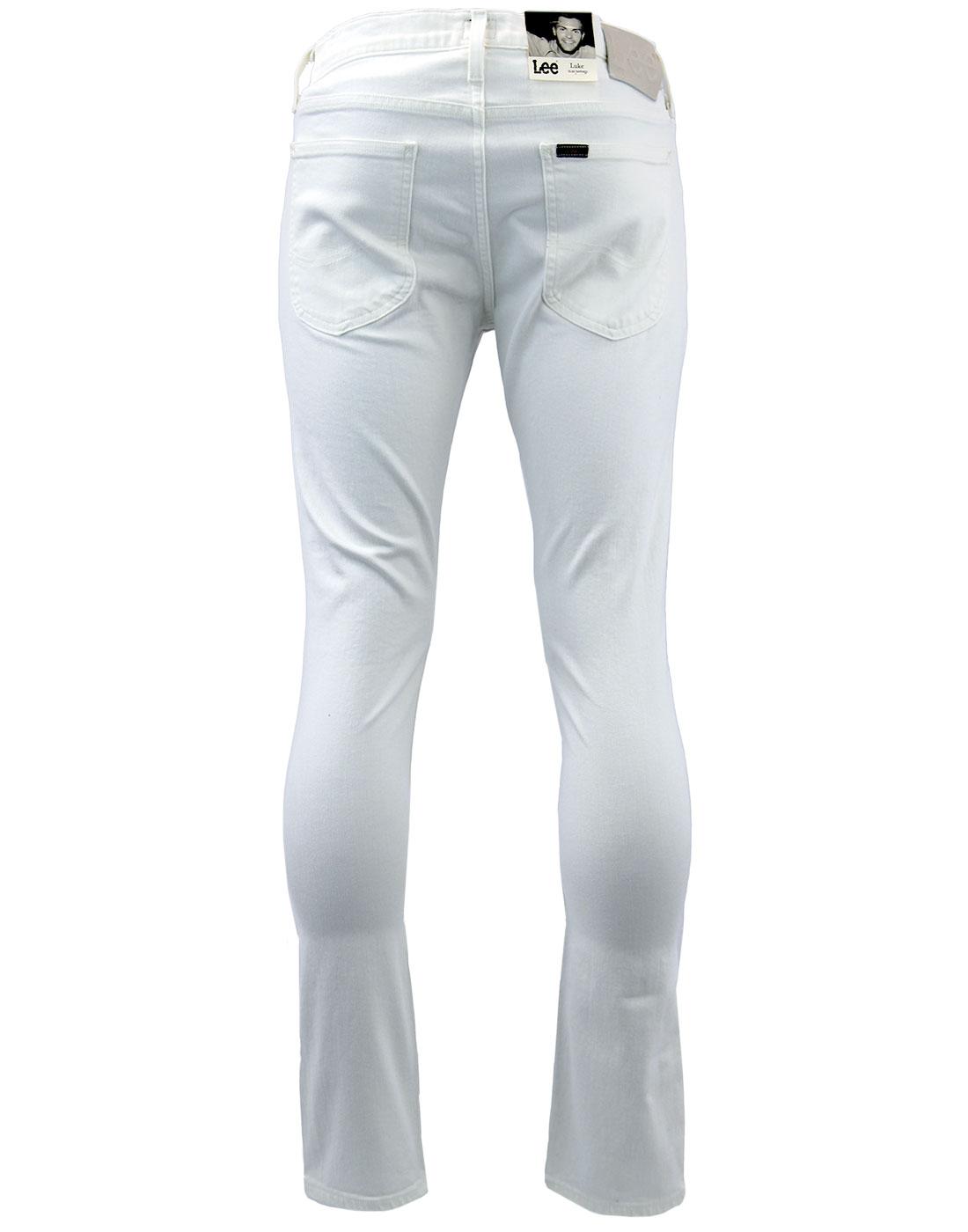 LEE Luke Retro 1960s Mod Slim Tapered White Denim Jeans