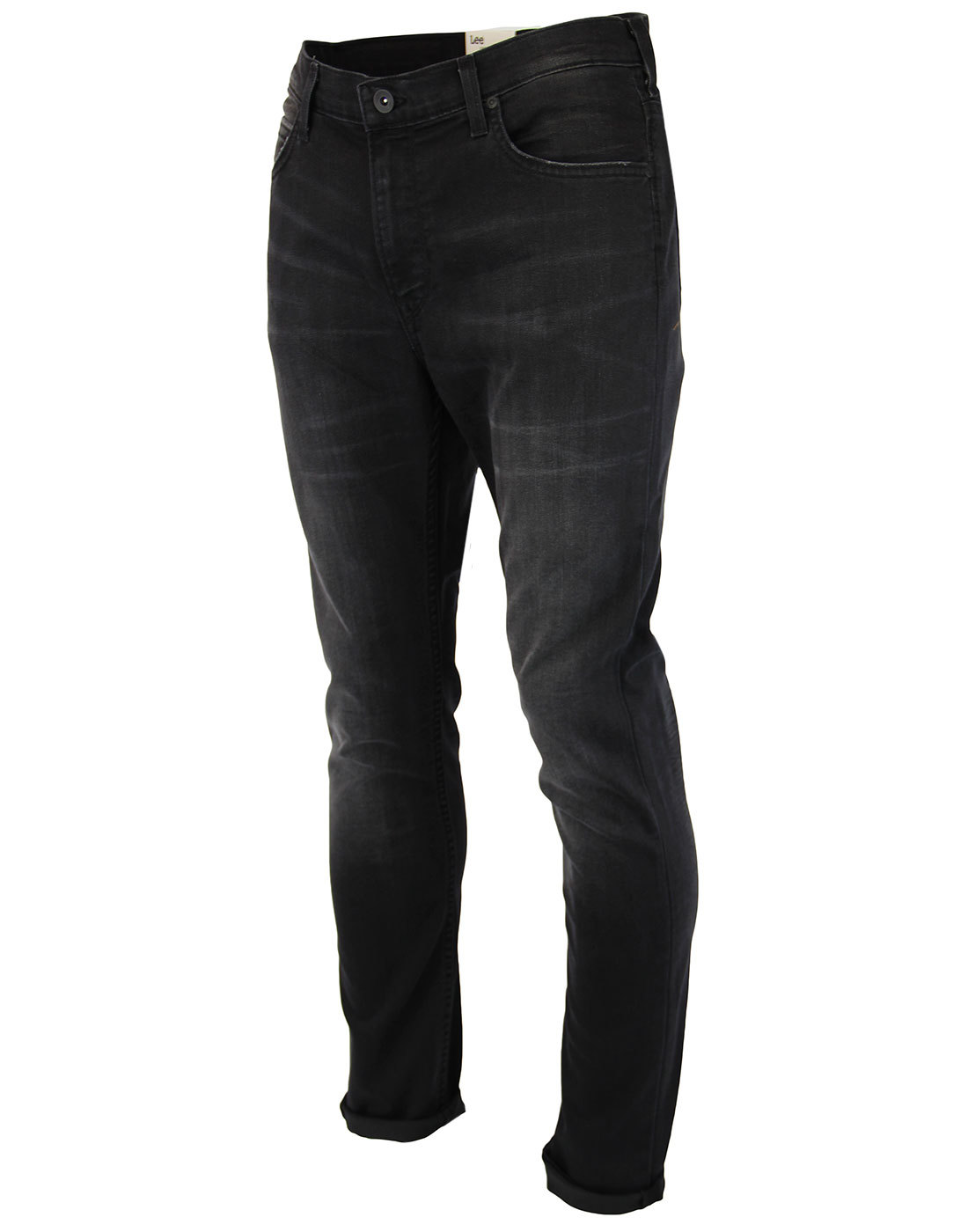 LEE Rider Men's Retro Indie Mod Black Worn Slim Denim Jeans