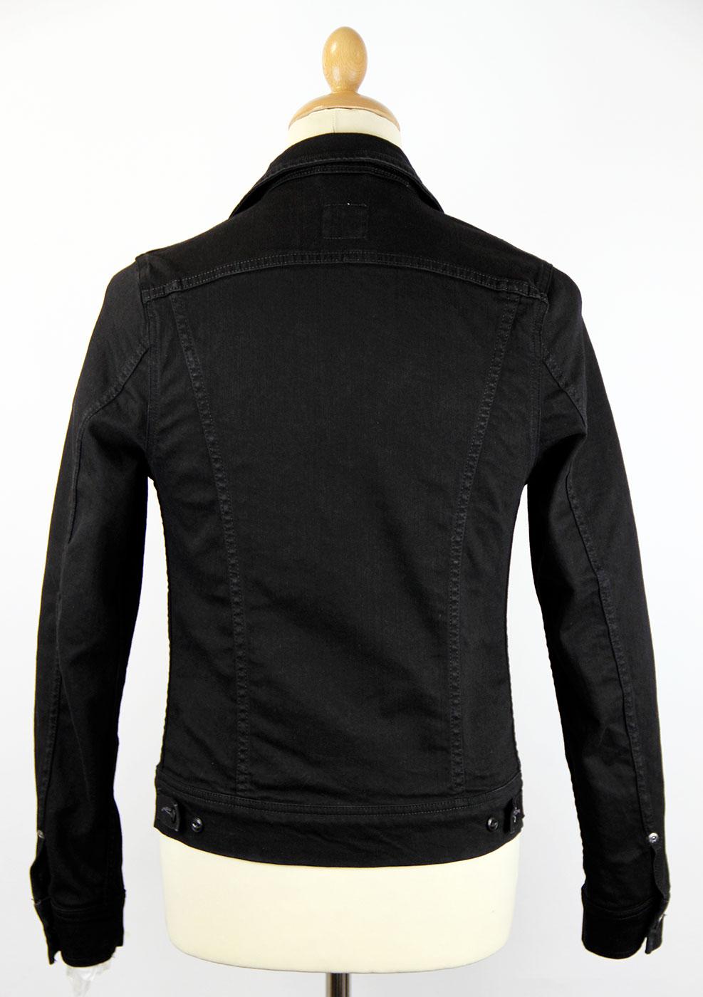 LEE Rider Retro Sixties Mod Clean Black Slim Denim Jacket