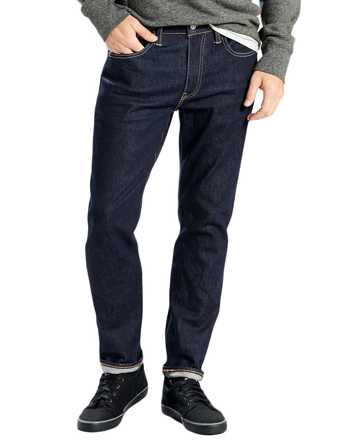 LEVI'S® 502 Retro Mod Regular Tapered Jeans in Rinse Denim.
