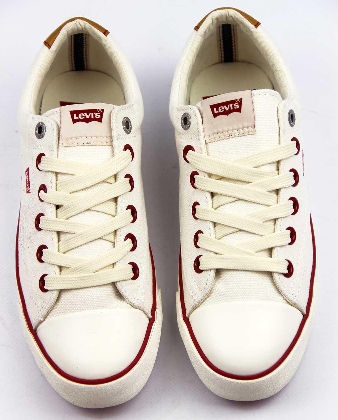 levis white canvas trainers