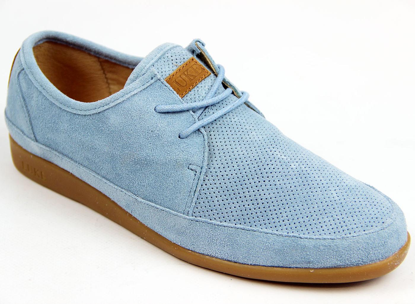 LUKE 1977 Jugger Retro Indie Mod Perf Suede Trainer Shoes