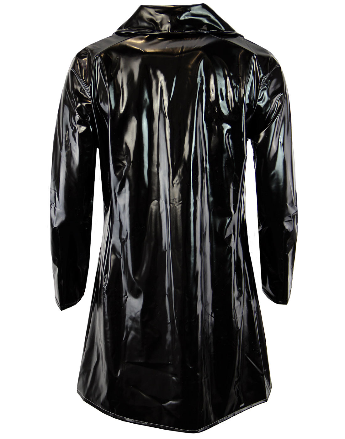 Madcap England Jackie Retro Mod 60s Pvc Raincoat In Black 7875