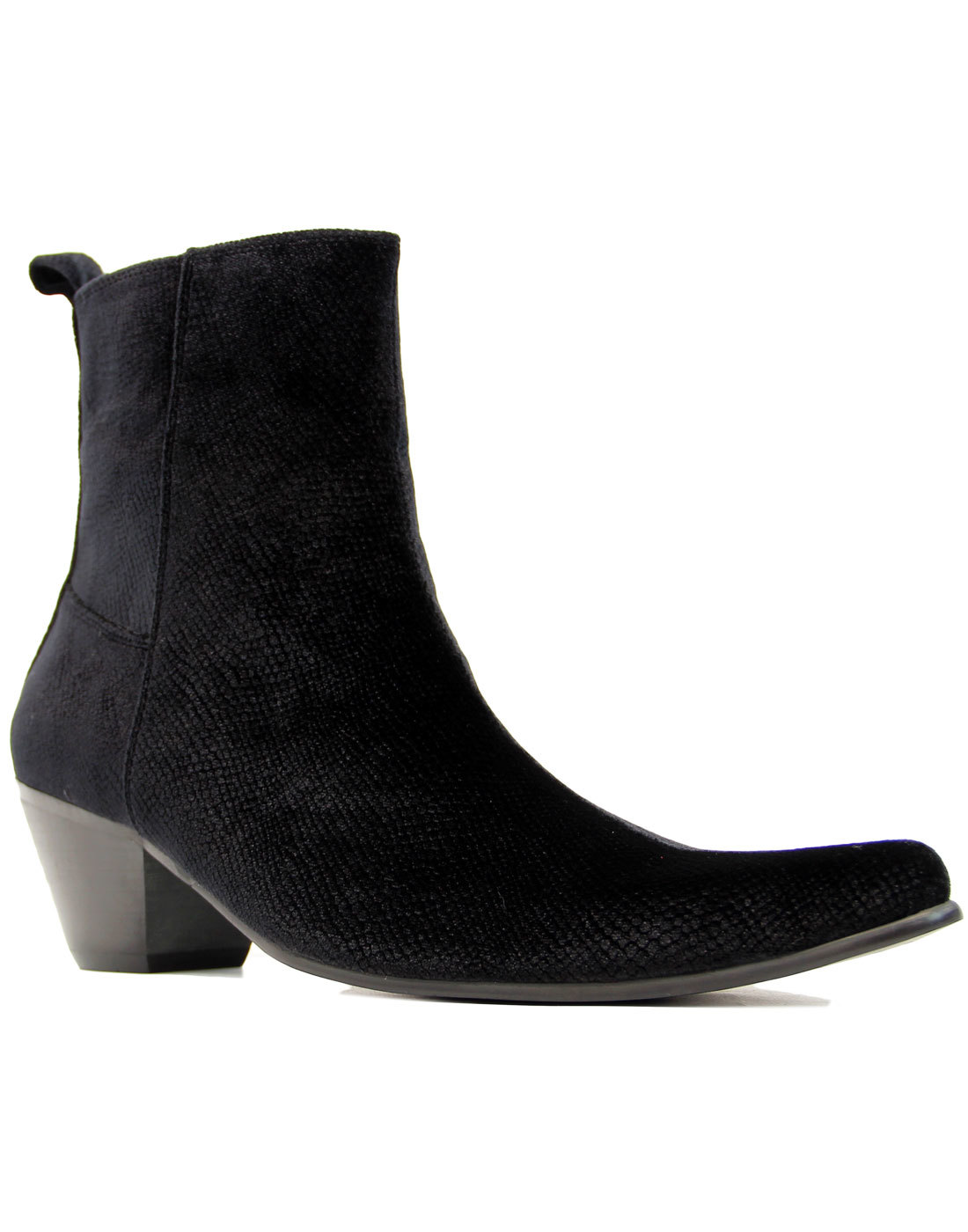 black velvet chelsea boots