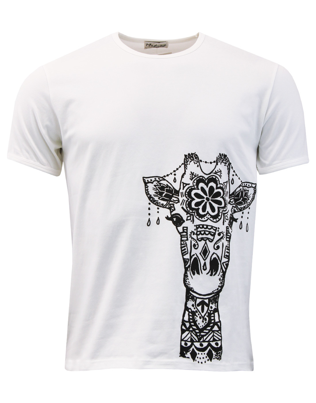 madcap giraffe print t shirt white mod