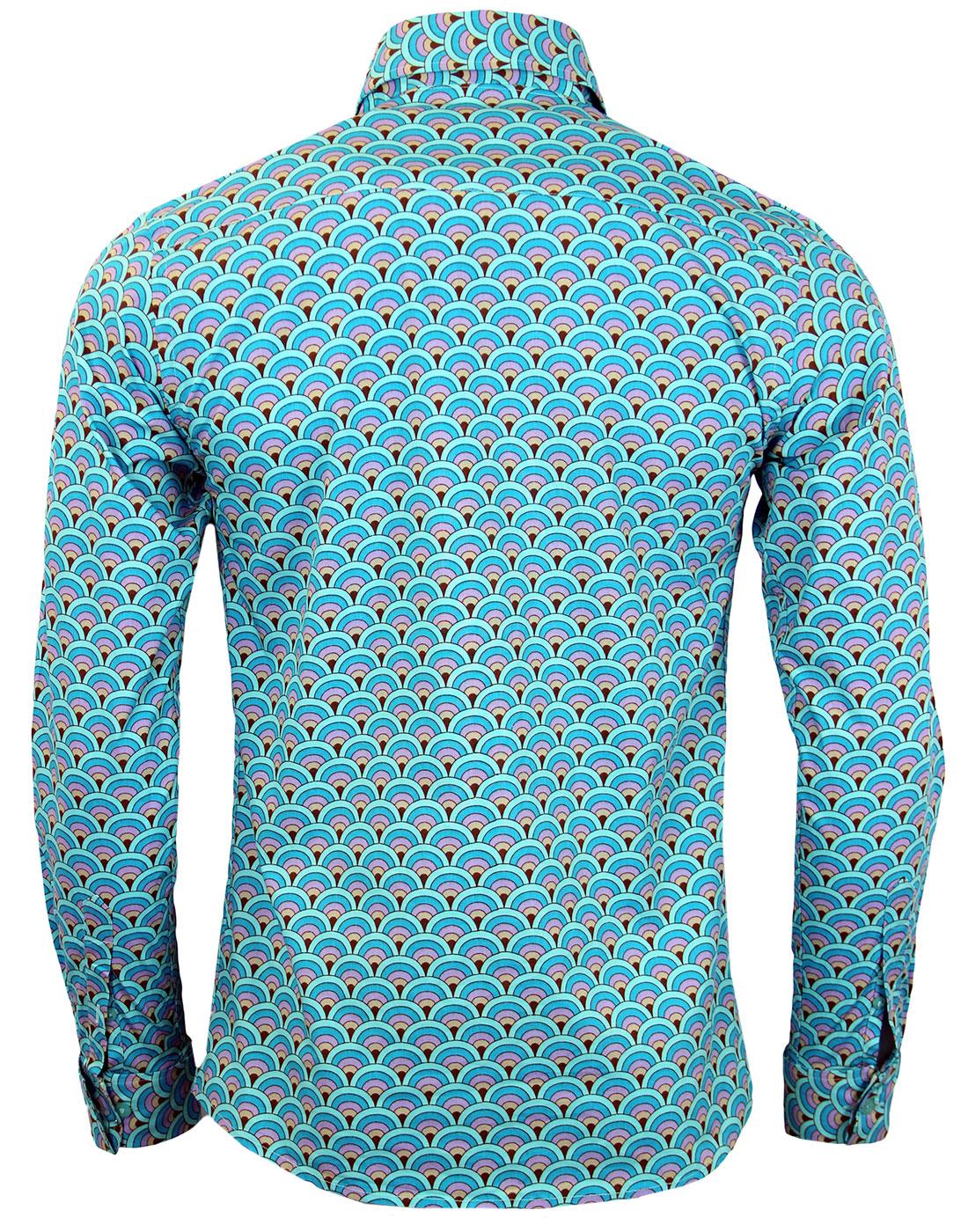 Madcap England Peacock Shirt - Retro Mod Psychedelic Shirt