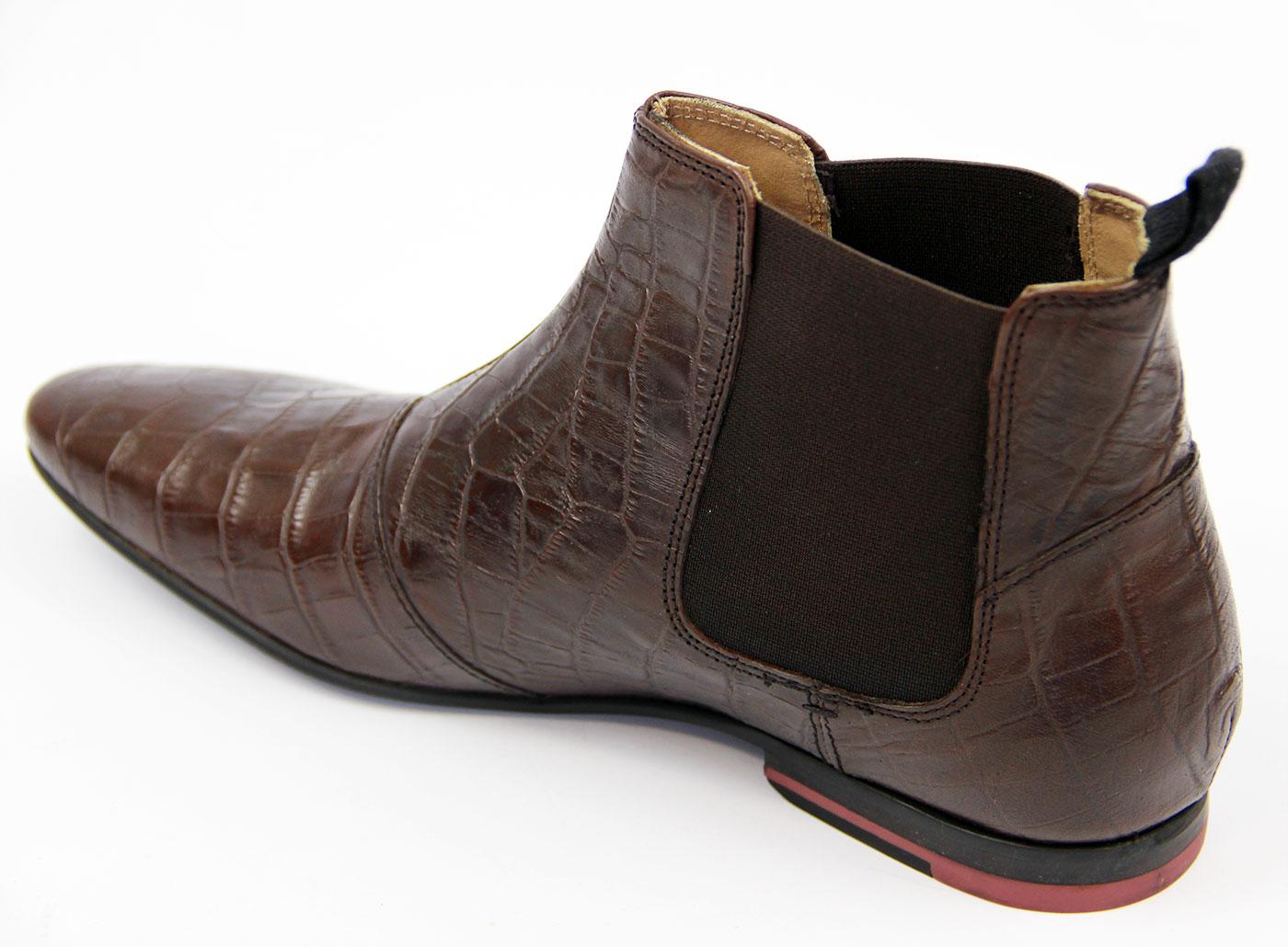 mock croc chelsea boots