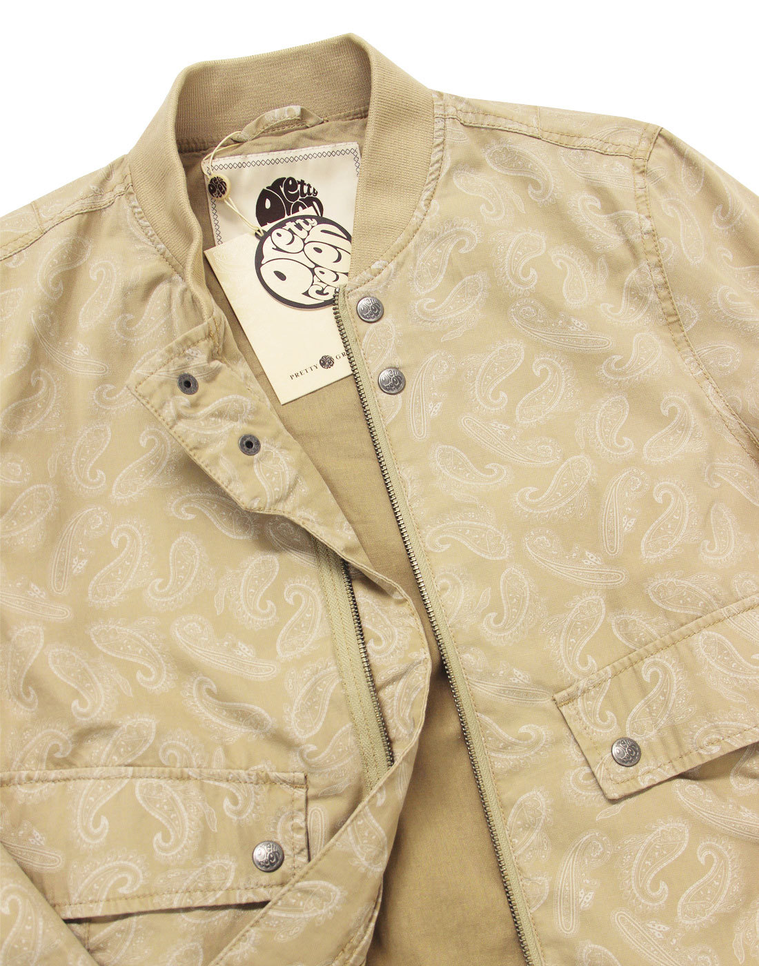 pretty green paisley windbreaker