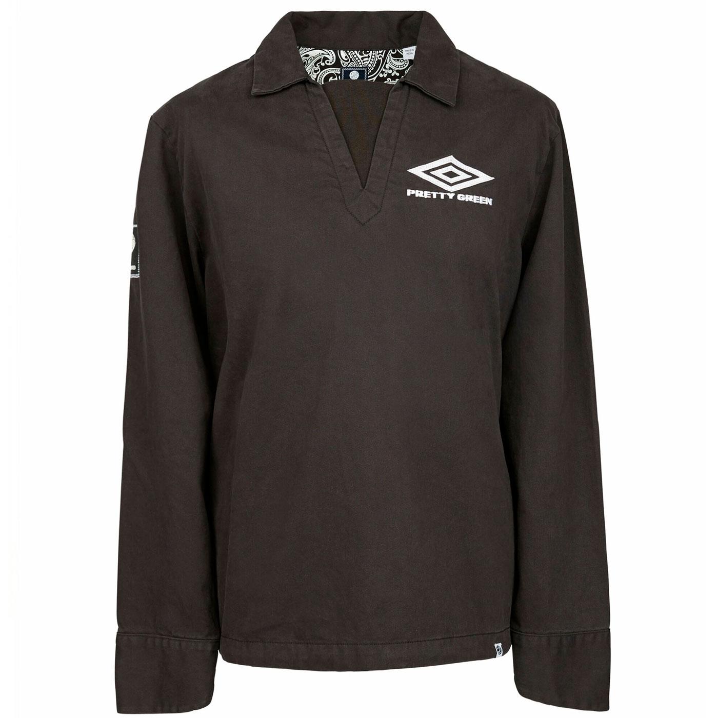 PRETTY GREEN X UMBRO Retro Training Top in Black