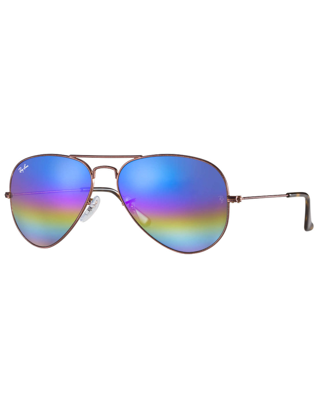 RAY-BAN Rainbow Aviator Retro 70s Sunglasses - Blue Flash Lens