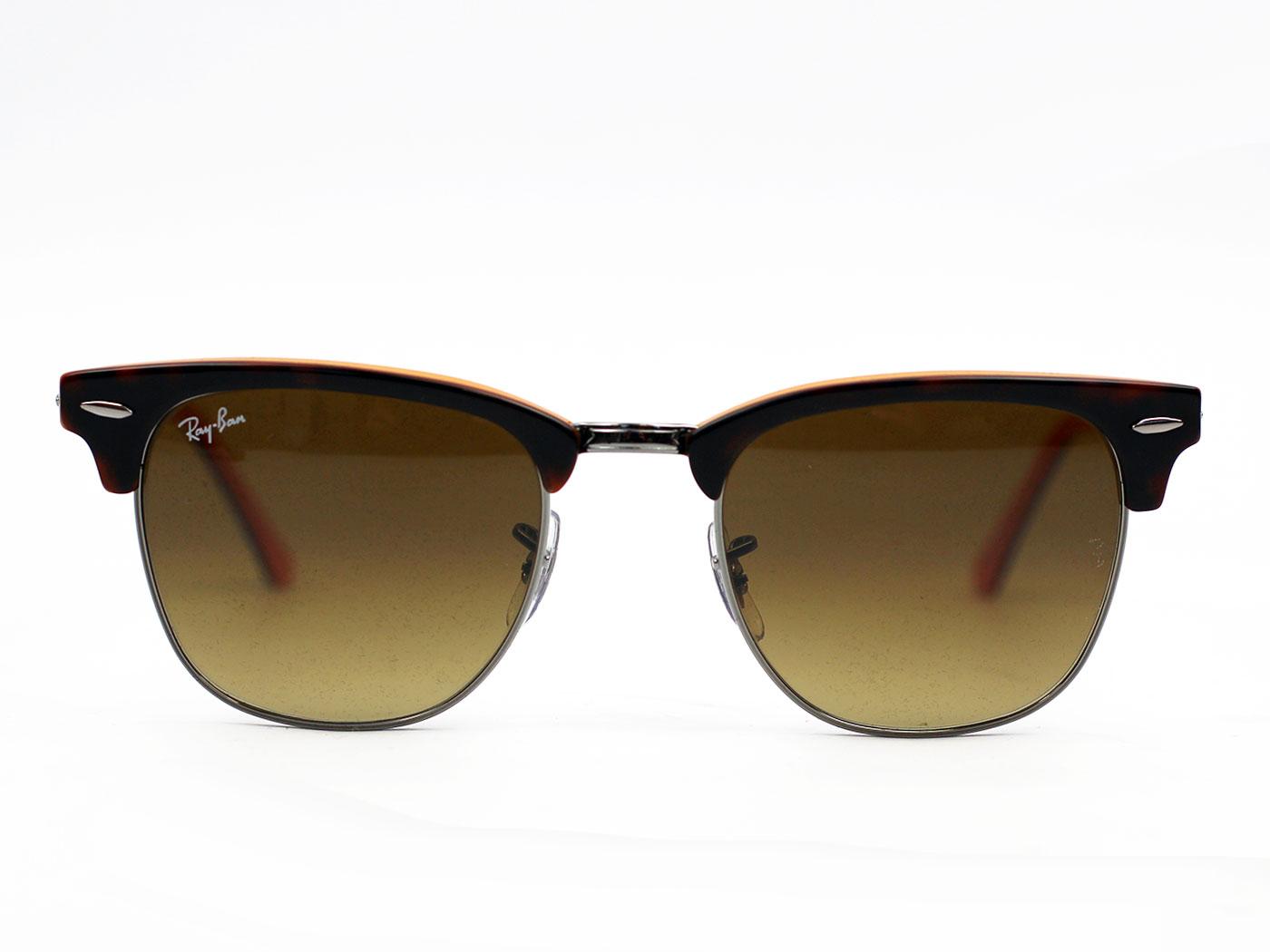 RayBan Clubmaster Sunglasses in Orange Retro 50s Sunglasses