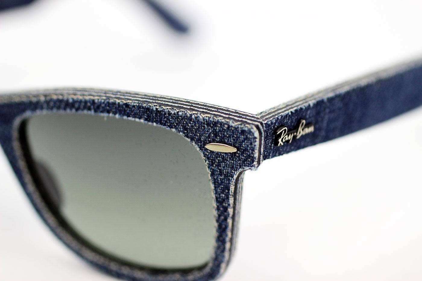 RayBan Retro 1950s Mod Denim Jeans Wayfarer Sunglasses Blue