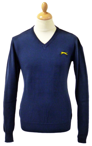 Lytham Jumper | SLAZENGER HERITAGE GOLD Retro 60s Mod V-Neck Pullover