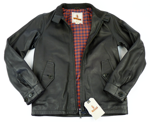 BARACUTA G4 Original Harrington Jacket in Black Leather