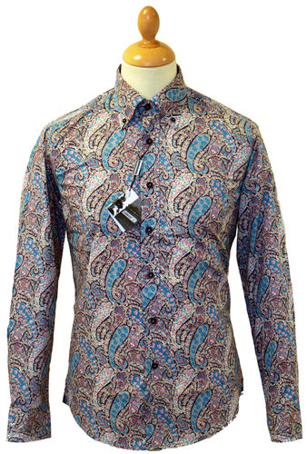LAMBRETTA Paisley Shirt | Retro 60s Psychedelic Mod Shirt