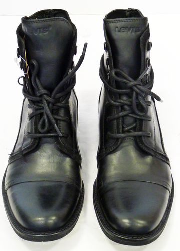 Levi’s® Worker Boots | Retro Indie Military Leather Mod Black Boots