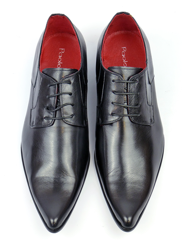 PAOLO VANDINI Veer Leather Retro 60s Mod Winklepicker Shoes